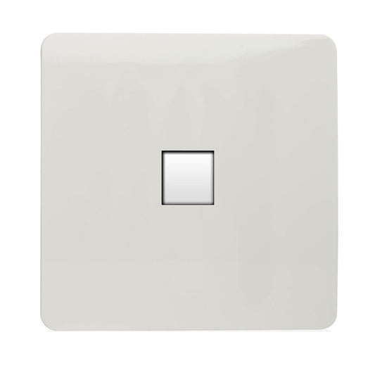 Trendi Switch 1 Gang RJ45 Cat 5e PC Ethernet Socketin Ice White
