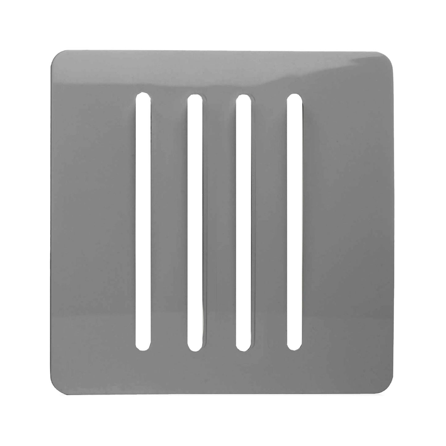 Trendi Switch 4 Gang Spare Faceplate for Modern Designer Light Switch in Light Grey