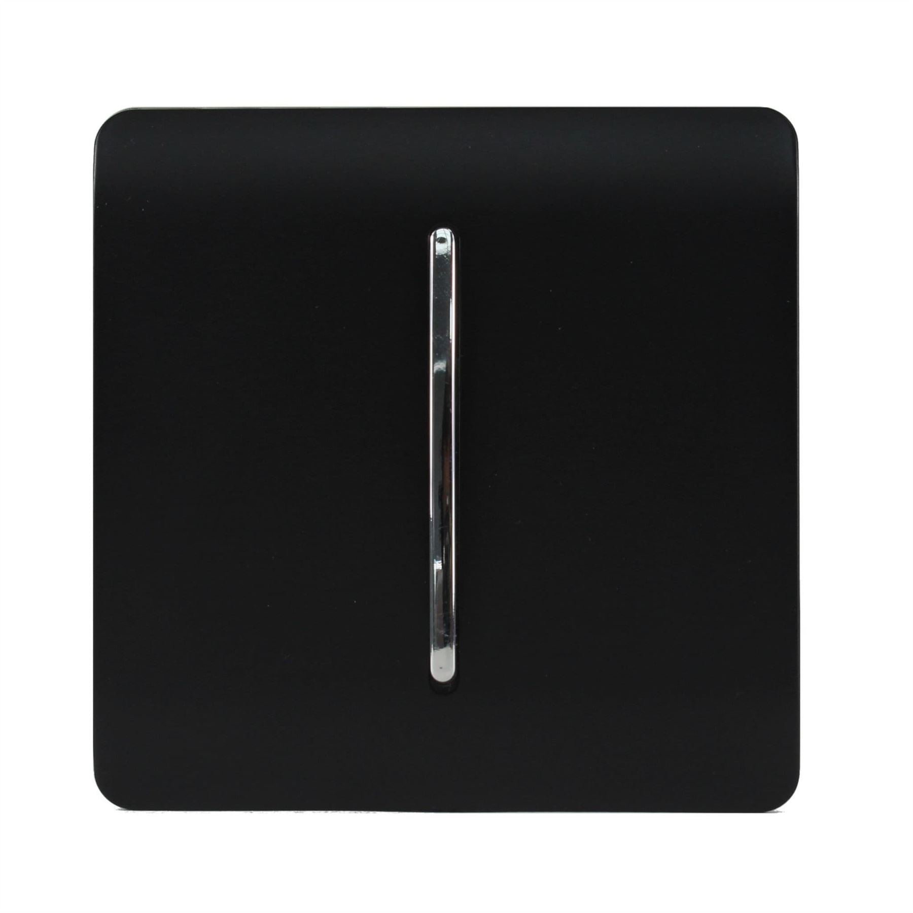 Switch right ブラック Trendi Switch 1 Gang 1 or 2 way Rocker Light Switch in Matt Black