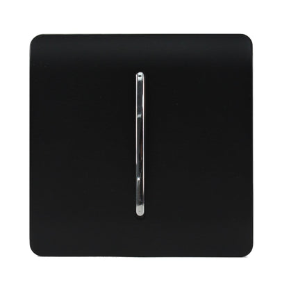 Trendi Switch 1 Gang 1 or 2 way Rocker Light Switch in Matt Black
