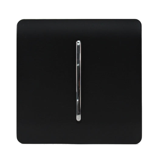Trendi Switch 1 Gang 1 or 2 way Rocker Light Switchin Matt Black