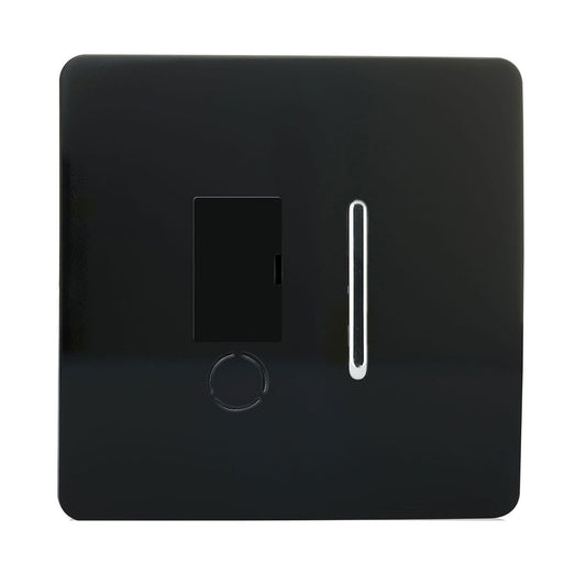 Trendi Switch 13 Amp Fused Spur with Flex Outletin Piano Black