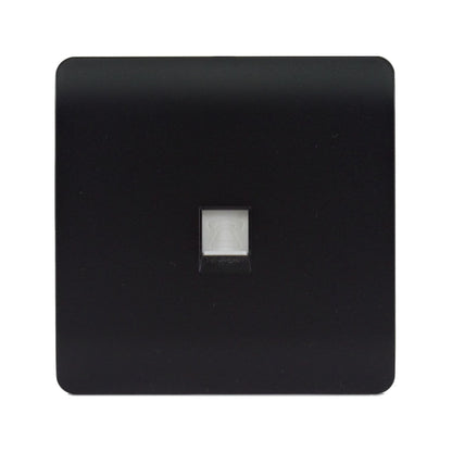 Trendi Switch 1 Gang Cat 3 Telephone Slave Socket in Matt Black