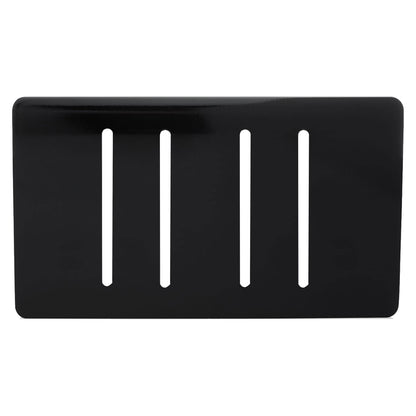 Trendi Switch 4 Gang Spare Twin Faceplate for Modern Designer Light Switch in Piano Black