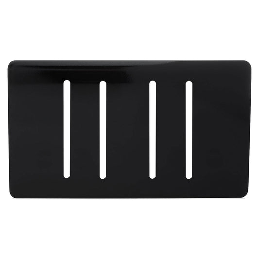 Trendi Switch 4 Gang Spare Twin Faceplate for Modern Designer Light Switch in Piano Black