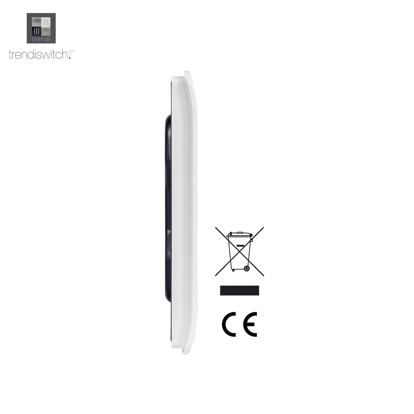 Trendi Switch Single Blanking Platein Ice White