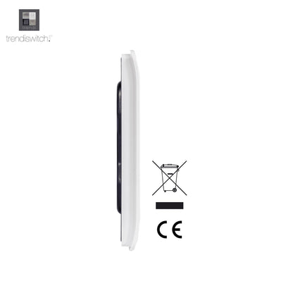 Trendi Switch Single Blanking Plate in Ice White