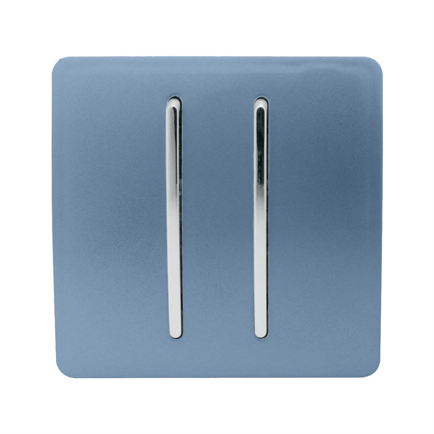 Trendi Switch 2 Gang 1 or 2 way Rocker Light Switch in Sky Blue