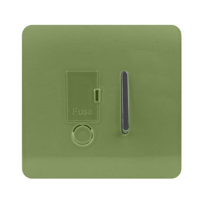 Trendi Switch 13 Amp Fused Spur with Flex Outlet in Moss Green