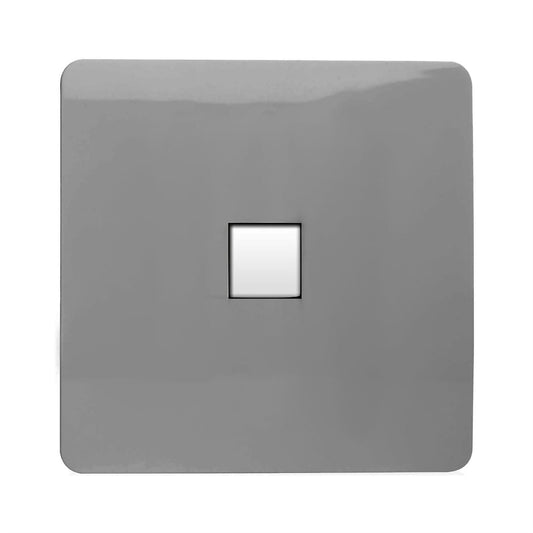 Trendi Switch 1 Gang Spare Faceplate For Modern Designer Telephone Slave Socket in Light Grey