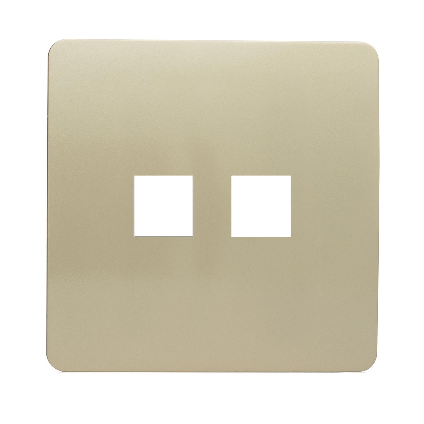 Trendi SPARE FACEPLATE For Modern 2 Gang Telephone Socket Gold ART-2TLPGO-SP