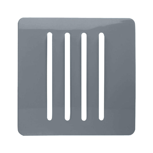 Trendi Switch 4 Gang Spare Faceplate for Modern Designer Light Switch in Warm Grey
