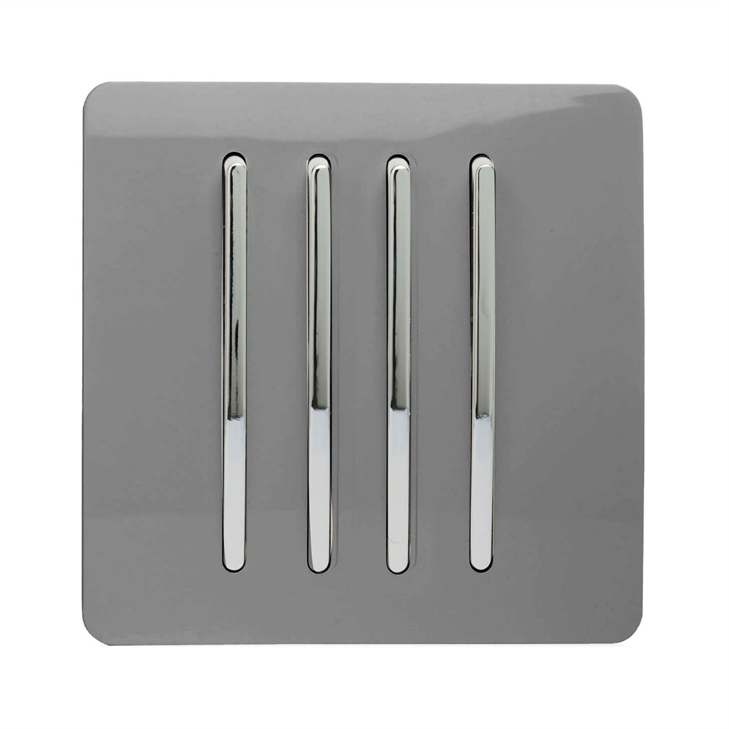 Trendi Switch 4 Gang 1 or 2 way Rocker Light Switchin Light Grey