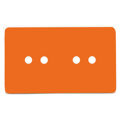 Trendi Switch 4 Gang LED Dimmer Replacement Faceplate in Sunset Orange