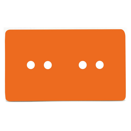 Trendi Switch 4 Gang LED Dimmer Replacement Faceplate in Sunset Orange