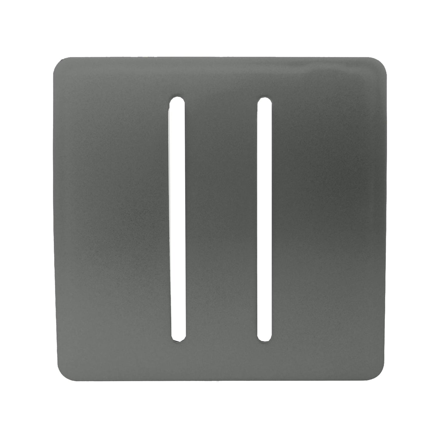 Trendi Switch 2 Gang Spare Faceplate for Modern Designer Light Switch in Charcoal Grey