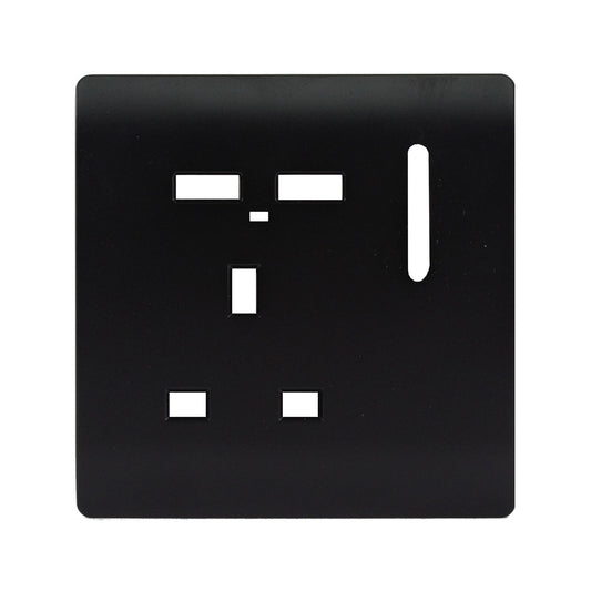 Trendi Switch 1 Gang USB Spare Faceplate For Modern Designer Plug Socket in Matt Black