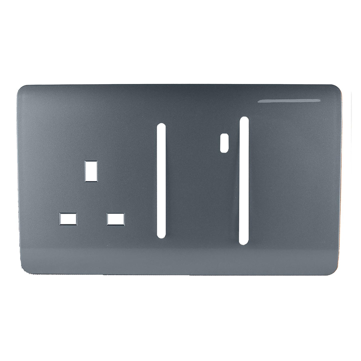 Trendi Switch Spare Faceplate For Cooker Switch & Plug Socket with Neon in Warm Grey