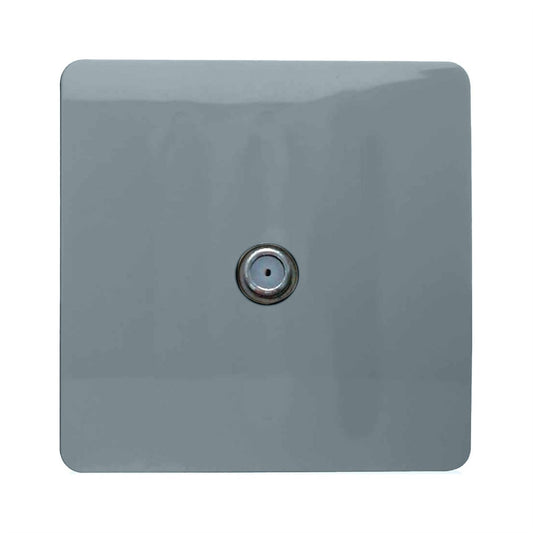 Trendi Switch 1 Gang Male F-Type Satellite Television Socketin Cool Grey