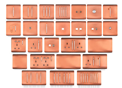 Trendi Switch 3 Gang Spare Faceplate for Modern Designer Light Switch in Copper