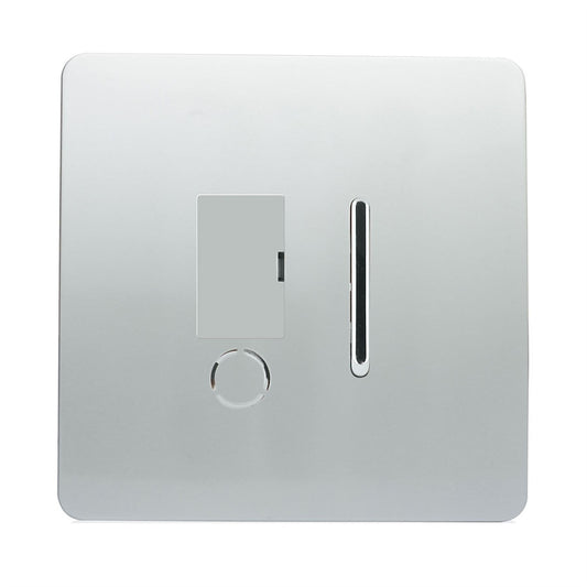Trendi Switch 13 Amp Fused Spur with Flex Outletin Platinum Silver