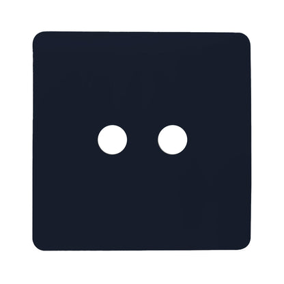 Trendi Switch 2 Gang Spare Faceplate For Co-Axial Modern Designer Television Socket in Navy Blue