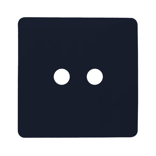 Trendi Switch 2 Gang Spare Faceplate For Co-Axial Modern Designer Television Socket in Navy Blue