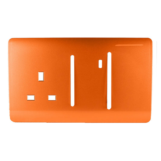 Trendi Switch Spare Faceplate For Cooker Switch & Plug Socket with Neon in Sunset Orange