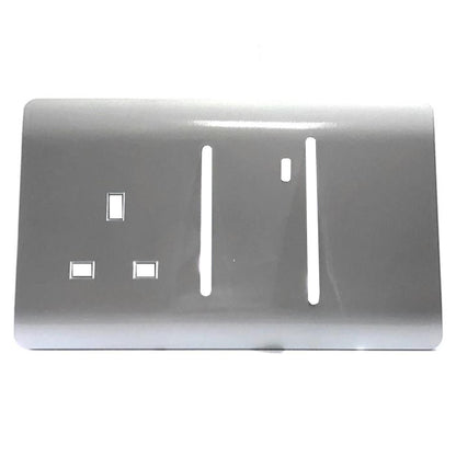 Trendi Spare Faceplate For Cooker Switch & Plug Socket with Neon in Platinum Silver