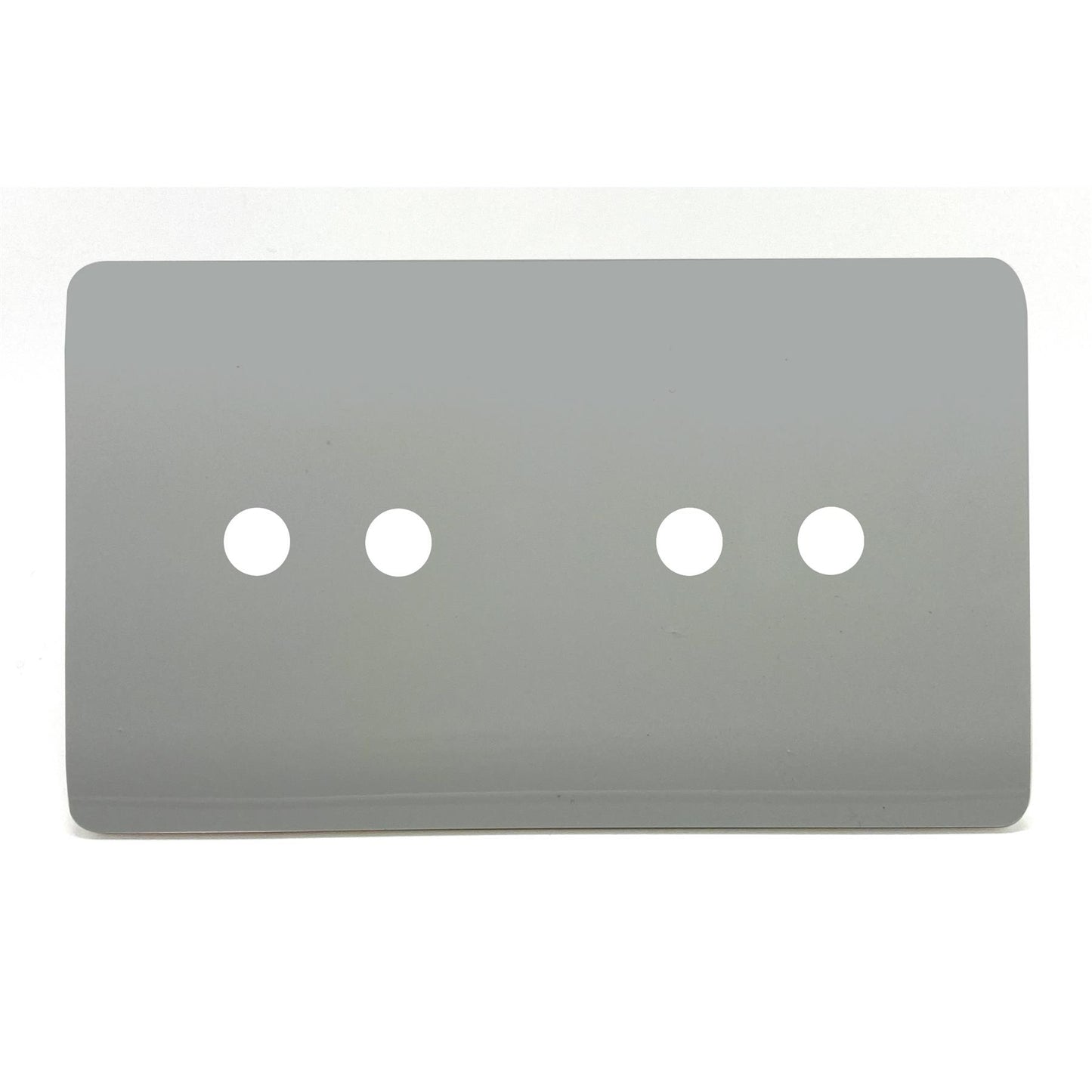 Trendi Switch 4 Gang LED Dimmer Replacement Faceplate in Platinum Silver