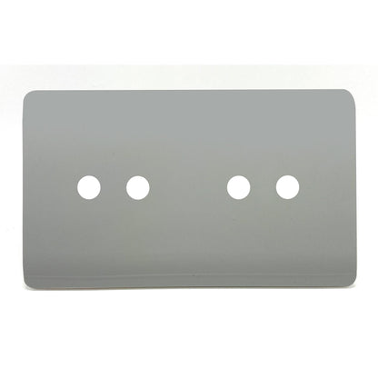 Trendi Switch 4 Gang LED Dimmer Replacement Faceplate in Platinum Silver