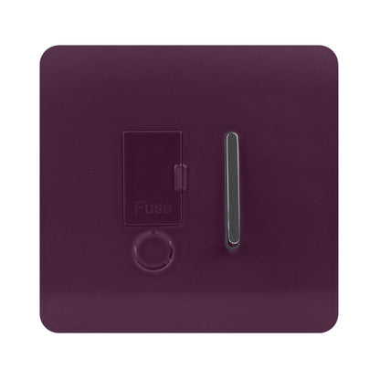 Trendi Switch 13 Amp Fused Spur with Flex Outlet in Plum Purple