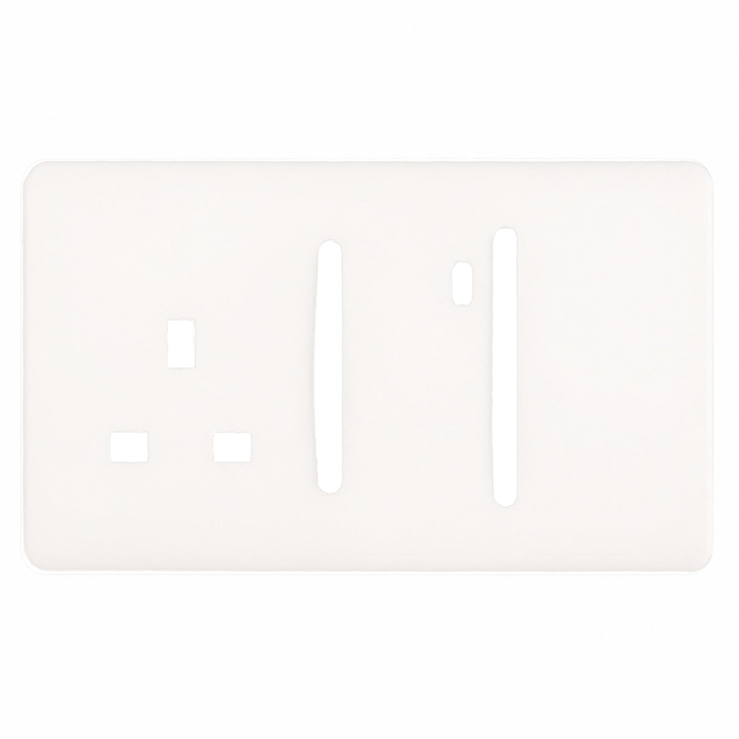Trendi Switch Spare Faceplate For Cooker Switch & Plug Socket with Neon in Matt White