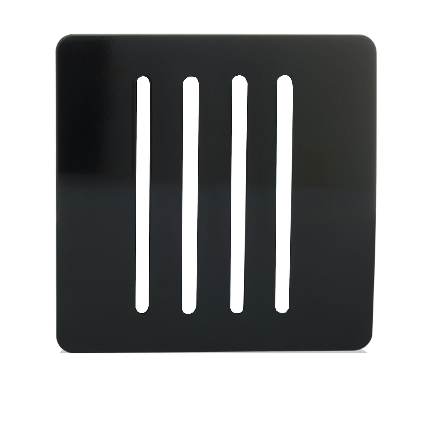 Trendi SPARE FACEPLATE For 4 Gang 2 Way  10 Amp Rocker Light Switch Black