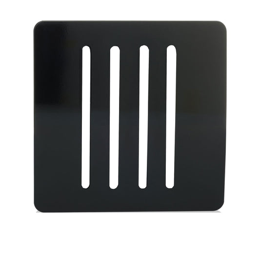 Trendi SPARE FACEPLATE For 4 Gang 2 Way  10 Amp Rocker Light Switch Black
