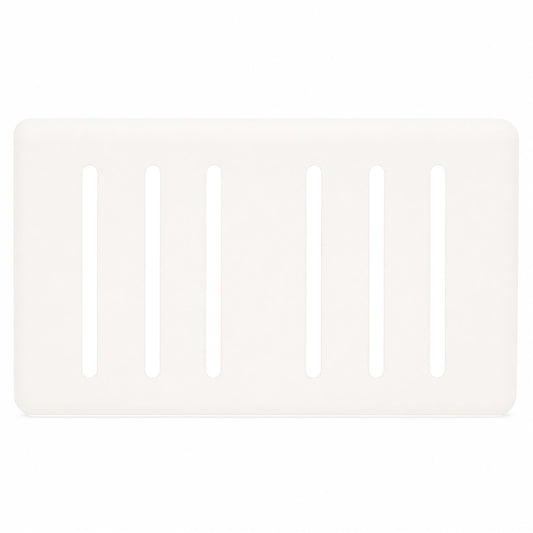 Trendi Switch 6 Gang Spare Faceplate for Modern Designer Light Switch in Matt White