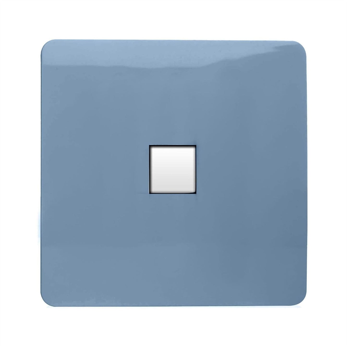 Trendi Switch 1 Gang Spare Faceplate For Modern Designer Telephone Slave Socket in Sky Blue