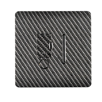 Trendi Switch 13 Amp Fused Spur with Flex Outlet in Carbon Fibre