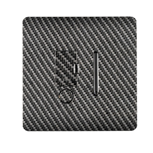 Trendi Switch 13 Amp Fused Spur with Flex Outletin Carbon Fibre