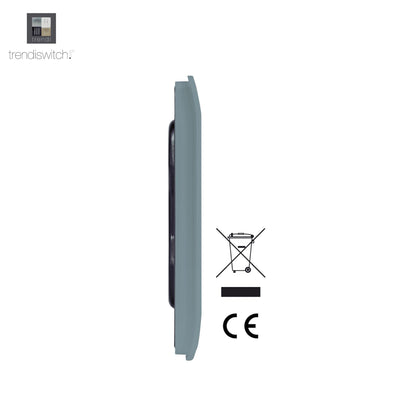Trendi Switch Single Blanking Plate in Cool Grey