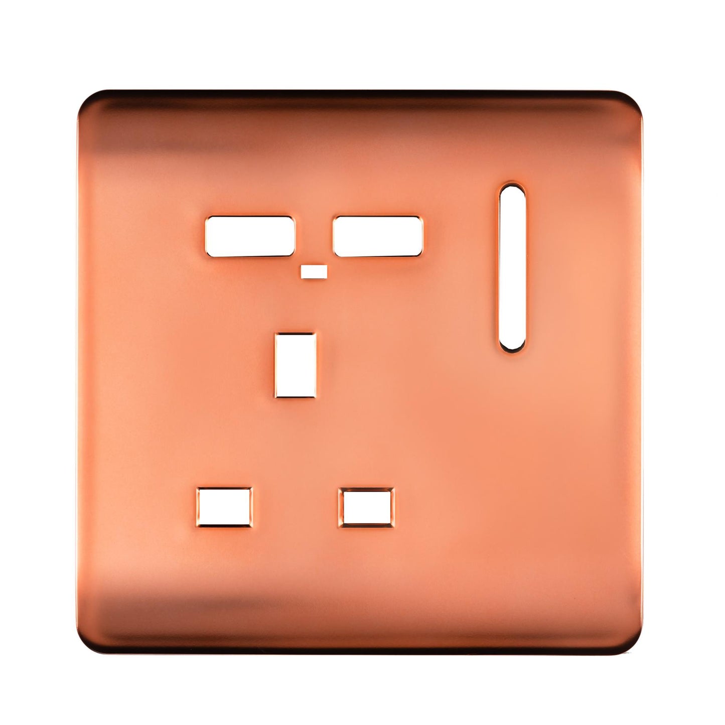 Trendi Switch 1 Gang USB Spare Faceplate For Modern Designer Plug Socket in Copper