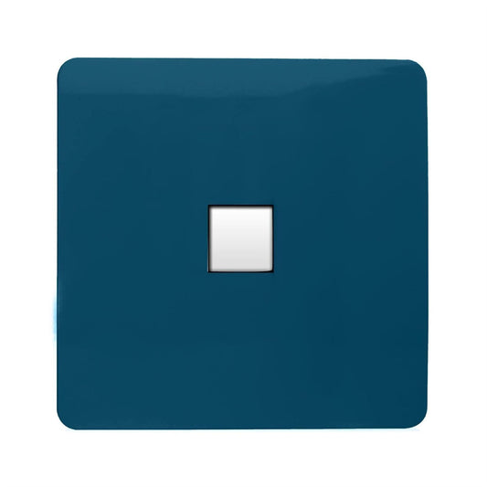 Trendi Switch 1 Gang Spare Faceplate For Modern Designer Telephone Slave Socket in Midnight Blue