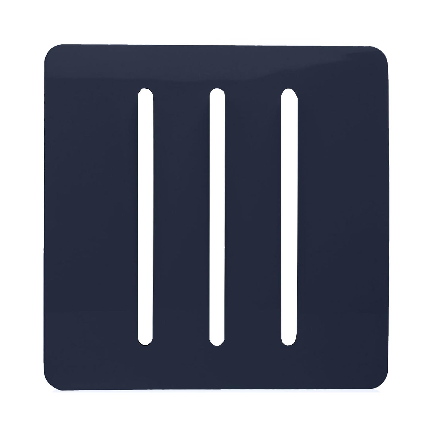 Trendi Switch 3 Gang Spare Faceplate for Modern Designer Light Switch in Navy Blue