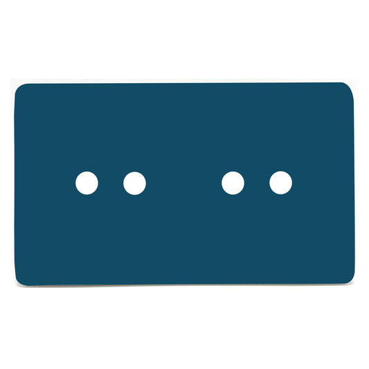 Trendi Switch 4 Gang LED Dimmer Replacement Faceplate in Midnight Blue