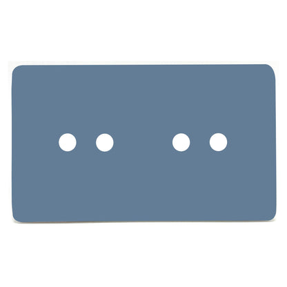 Trendi Switch 4 Gang LED Dimmer Replacement Faceplate in Sky Blue
