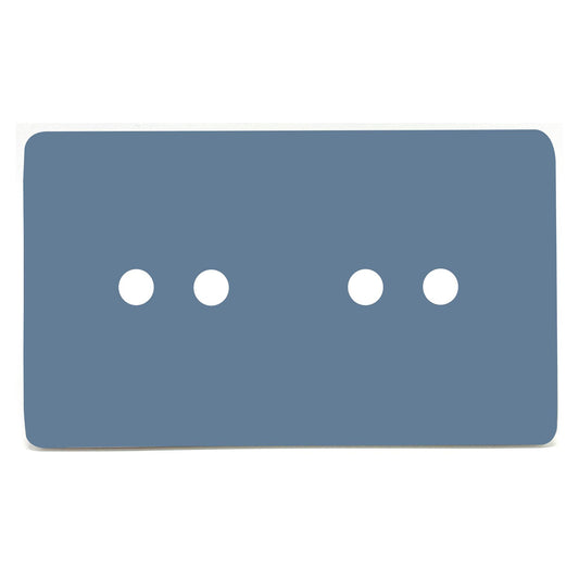 Trendi Switch 4 Gang LED Dimmer Replacement Faceplate in Sky Blue