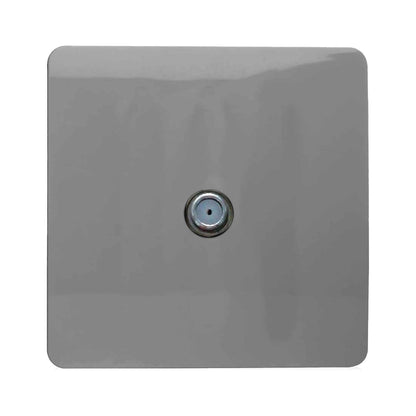 Trendi Switch 1 Gang Male F-Type Satellite Television Socket in Light Grey