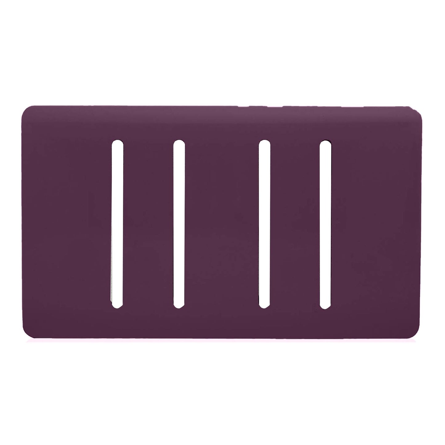 Trendi Switch 4 Gang Spare Twin Faceplate for Modern Designer Light Switch in Plum Purple