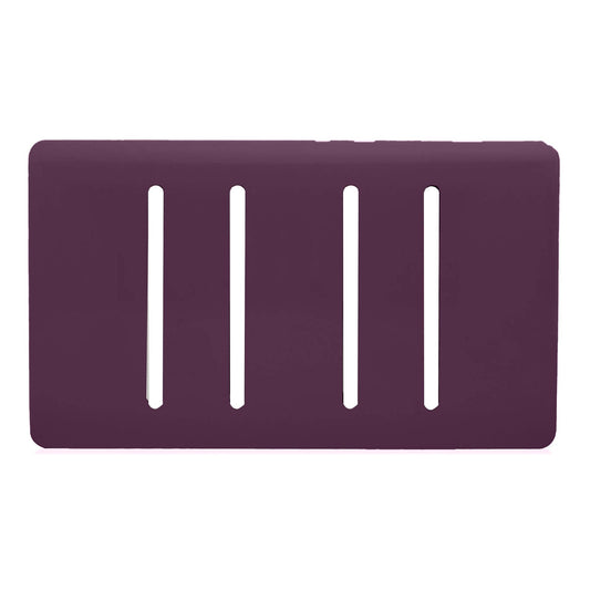 Trendi Switch 4 Gang Spare Twin Faceplate for Modern Designer Light Switch in Plum Purple