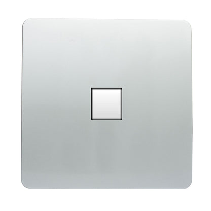Trendi Switch 1 Gang Cat 3 Telephone Slave Socket in Platinum Silver